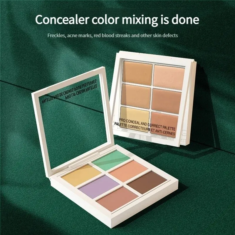 Six Color Concealer Palette Multi-Color Cover Spot Mega Cover Flawless Highlighting and Repair Studio Makeup Artist Special