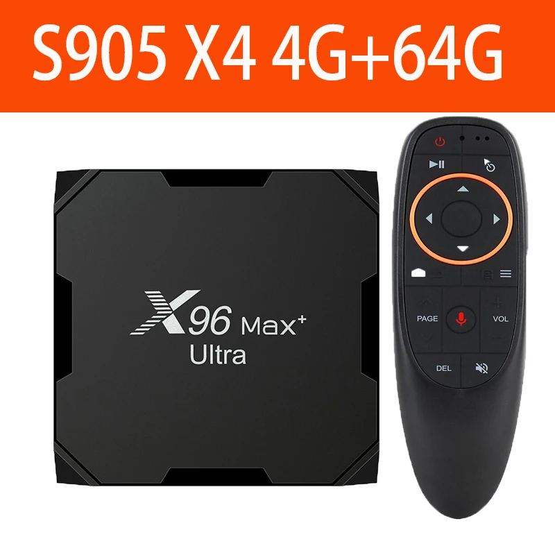 Smart TV Box TV Box Streaming Media Player S905X4 X96 Max Plus Ultra 8K TV Box Smart Android 11 4G 32GB Quad Core Dual Wifi AV1 BT 5G 4GB 64GB Media Player Set Top Box