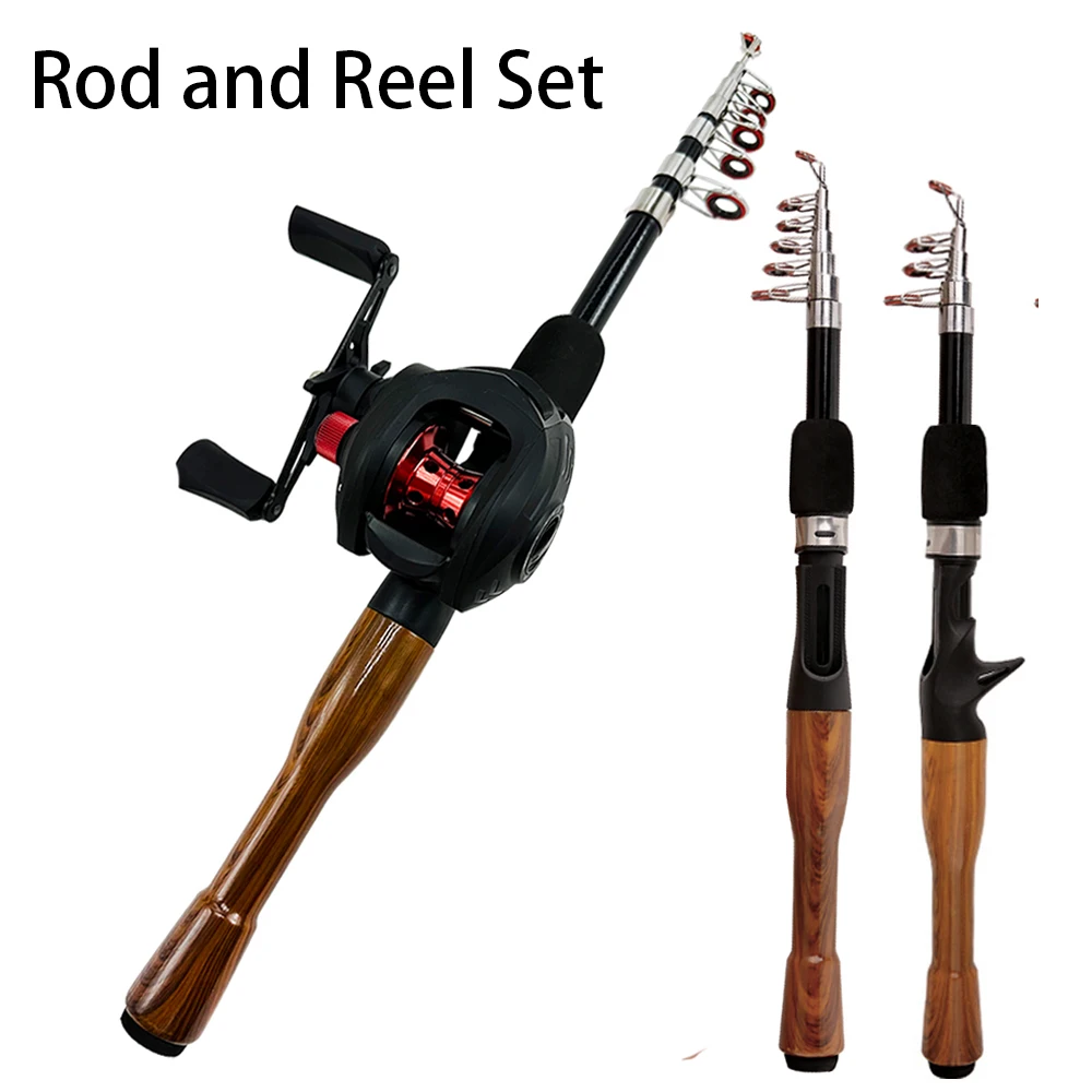 

Комплект коротких телескопических удочек 1,3/1,5/1,8 м, Удочка из углеродного волокна для лодки, 6-7 секций, Спиннинг для ловли окуня, карпа, щуки