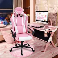 Gaming Chairs Office Chairs Desk Chair Ergonomic Executive Swivel Rolling Computer Chair with Lumbar Support, Pink 1