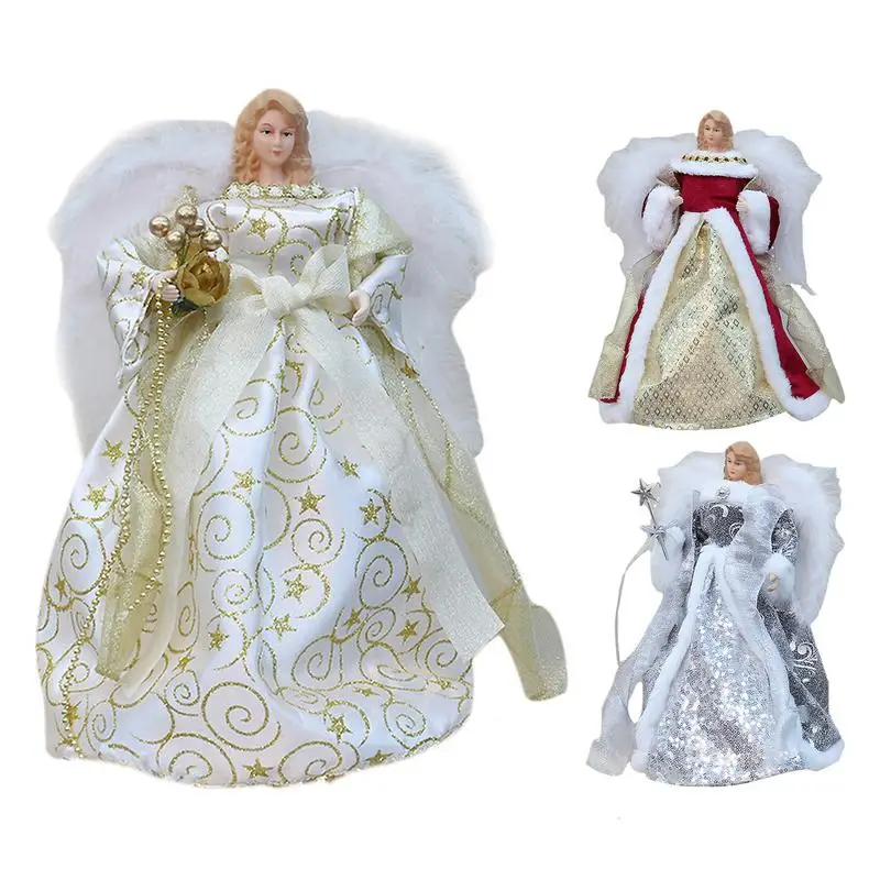 

Christmas Angel Tree Topper decorative Angel Treetop Statue exquisite Christmas Tree Figurine Ornaments Festival Supplies decor