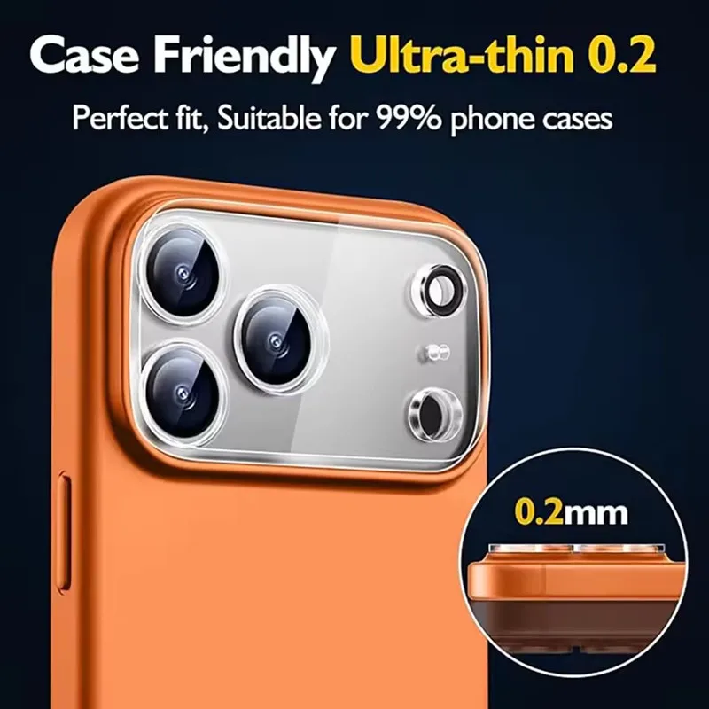 Premium Full Cover Camera Lens Protector - 5 Pack Protective Glass