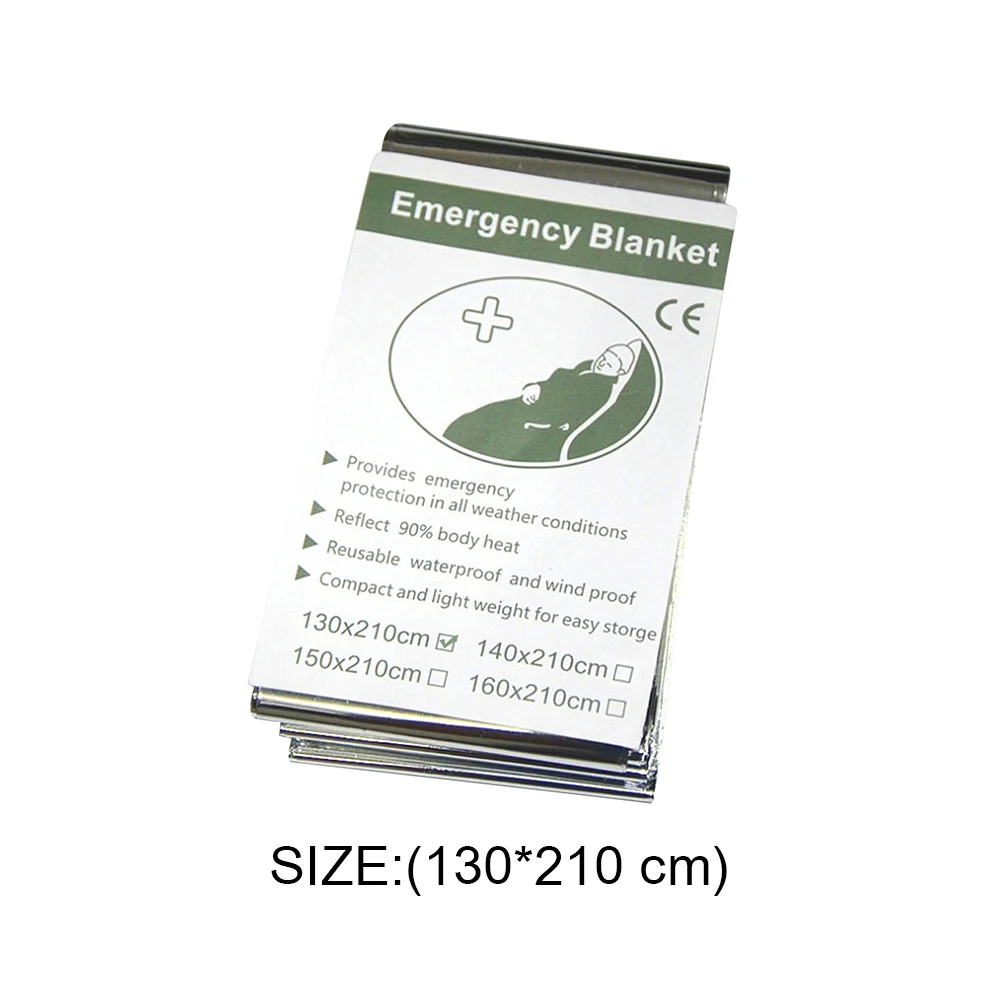 5/20/30PCS Outdoor Emergency Survival Blanket Waterproof First Aid Sliver Rescue Emergent Curtain Foil Thermal Military Blanket
