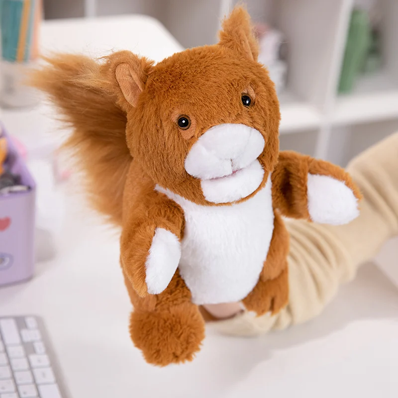 Stuffed Plush Animals Toys Hand Finger Puppet Kawaii Dolls Educational Baby Toys Learning & Education Monkey Tiger Children Gift - 2