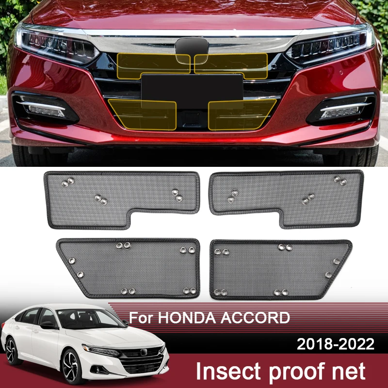 

Car Insect Proof Net For HONDA ACCORD 2018-2025 Water Tank Cover Racing Grid Protective Net Condenser Internal Auto Accessory