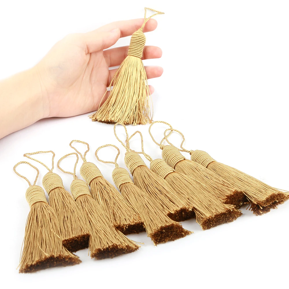 12pcs/lot 17cm Hanging Rope Silk Tassels Fringe Decoration Key Tassels for Sewing Craft DIY Embellish Curtain Accessories