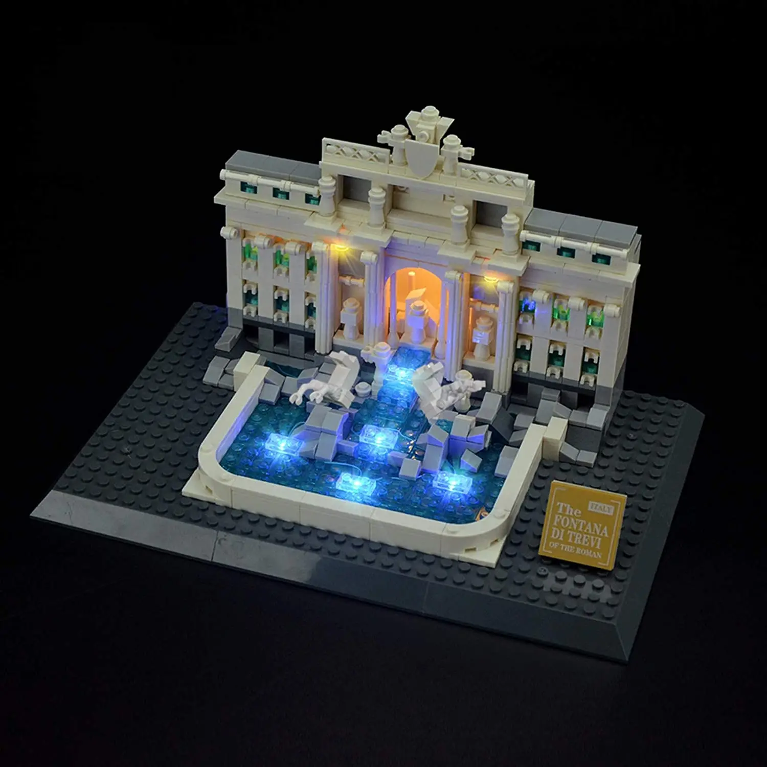 USB Light Kit for Lego Architecture Trevi Fountain 21020 Brick Building Included Model)