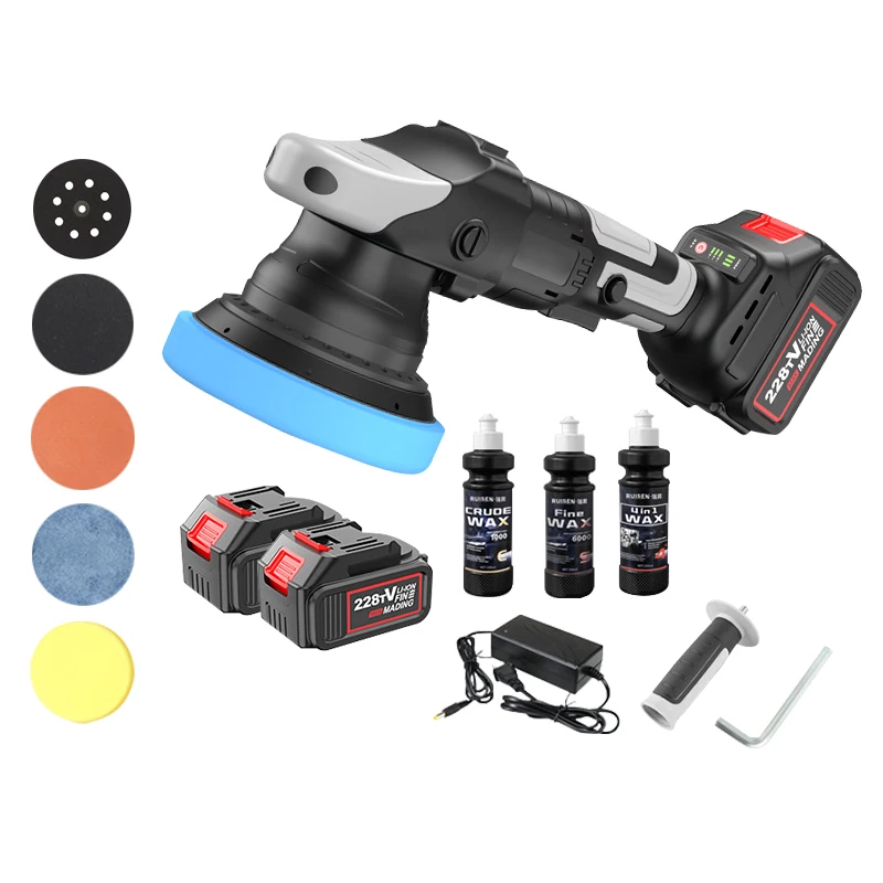 Kingbarney Duke-Handel Lucidatrice per Auto – eccentrica 810 Watt con hub da 21 mm e Cavo da 6 m con Valigetta (Set L