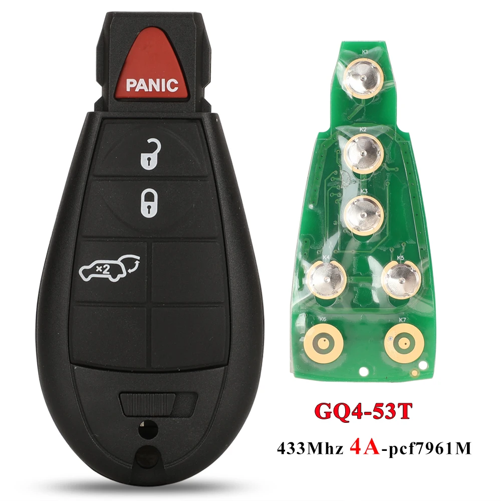 GQ4-53T Fobik Key SHELL For 2013 - 2018 Dodge Ram Top Quality USA