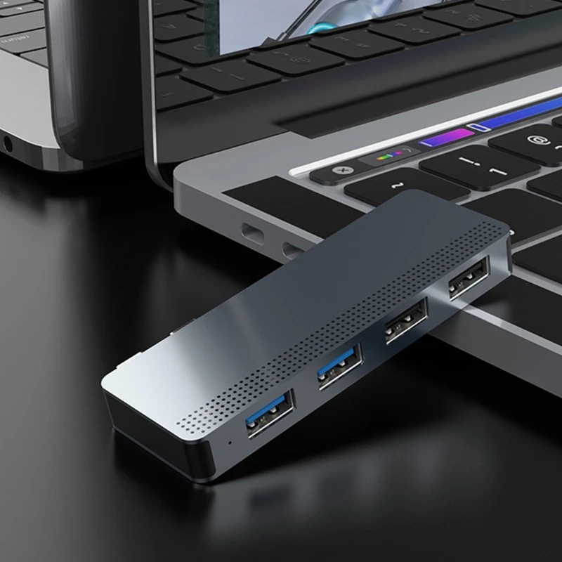 Rocketek MH482 Dual Type-C Hub forMacBooks Air /MacBooks Pro13'' Docking Station USB 2.0 Splitter Adapter 5Gbps