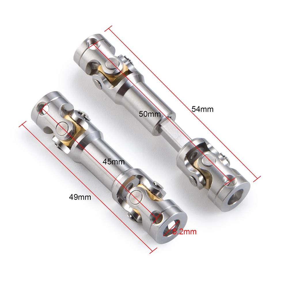 metal aço inoxidável eixo de transmissão universal comum para rc rastreador carro tamiya caminhão scania volvo homem lesu