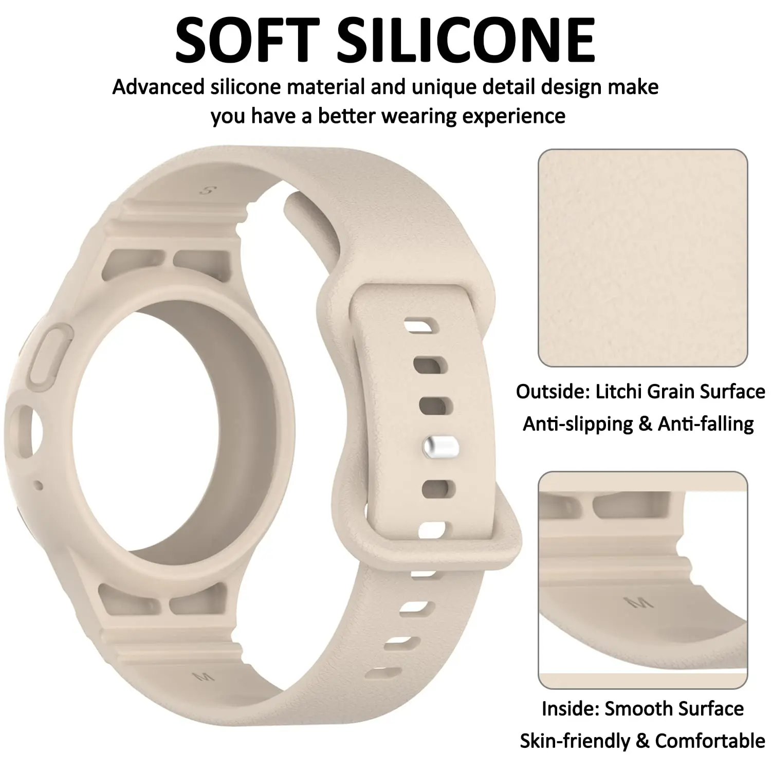 Enhanced Silicone Sport Wristband for Google Pixel Watch - Integrated Bracelet Strap Accessory