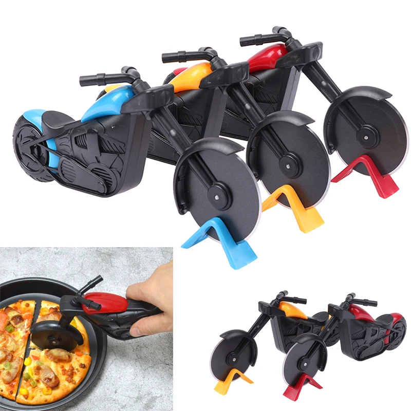 

Motorcycle Knife Pizza Cutter Cake Tool Pizza Wheel Scissors Perfect For Pizza Pie Waffles Kitchen Accessories New