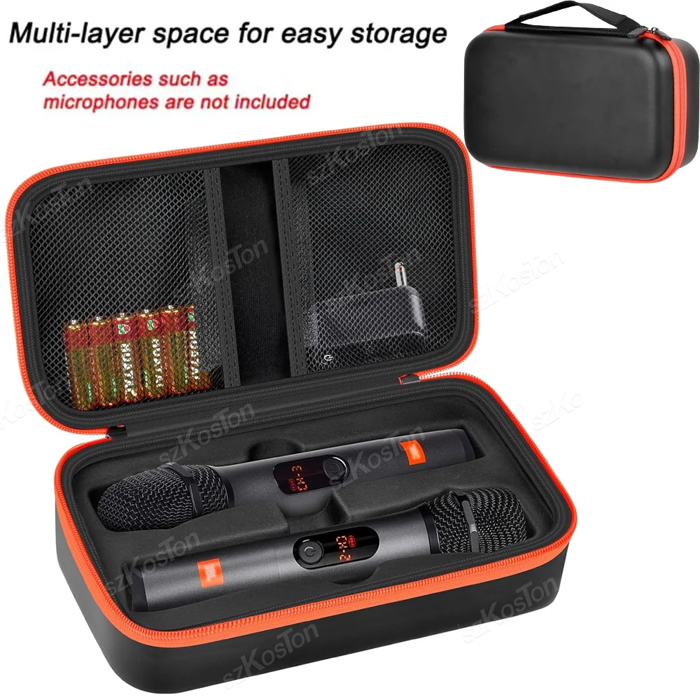 Microphone Storage Bag Portable Eva Wireless Microphone Storage Bag for JBL System