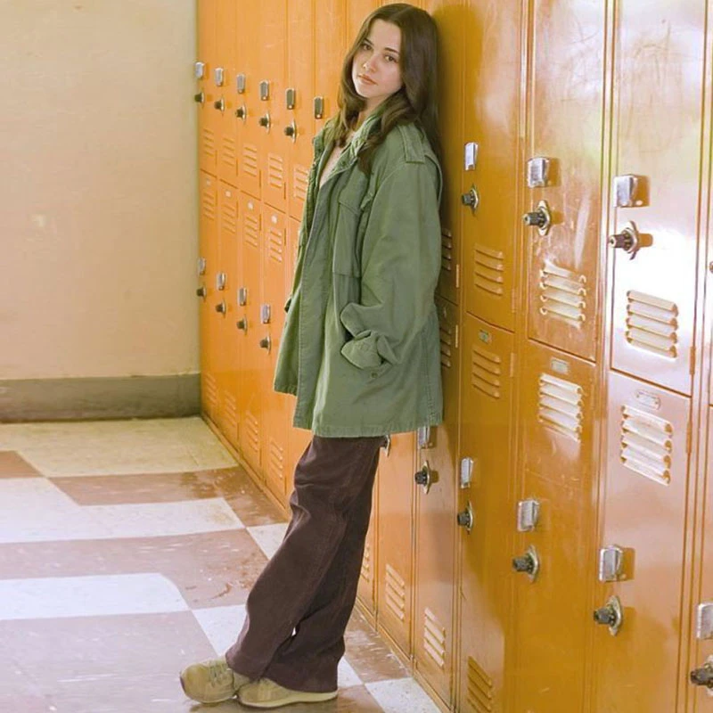 Freaks And Geeks Military Jacket Linda Cardellini Army Green Cotton