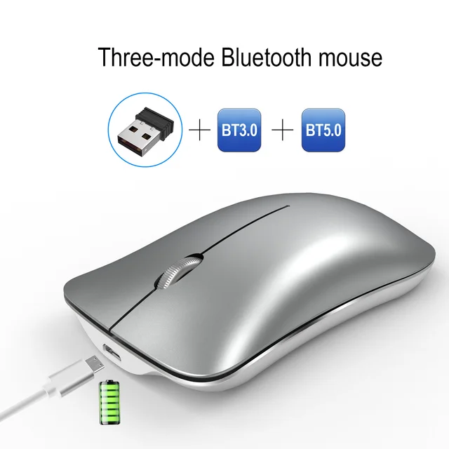 Wireless Mouse Bluetooth Rechargeable Mouse Wireless Computer Silent Mause  Ergonomic Mini Mouse USB Optical Mice For PC laptop - AliExpress
