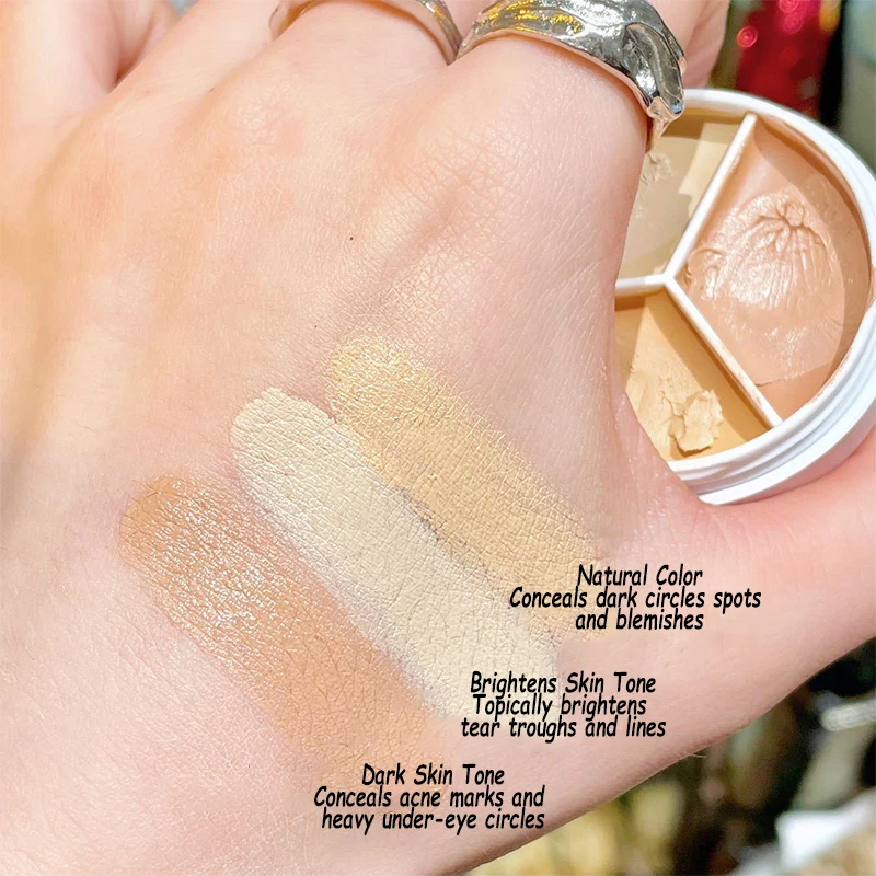 Three Color Concealer To Cover Spots Pimples Black Eye Circles Lacrimal Groove Repair Foundation Make Up And Makeup Makeup 3