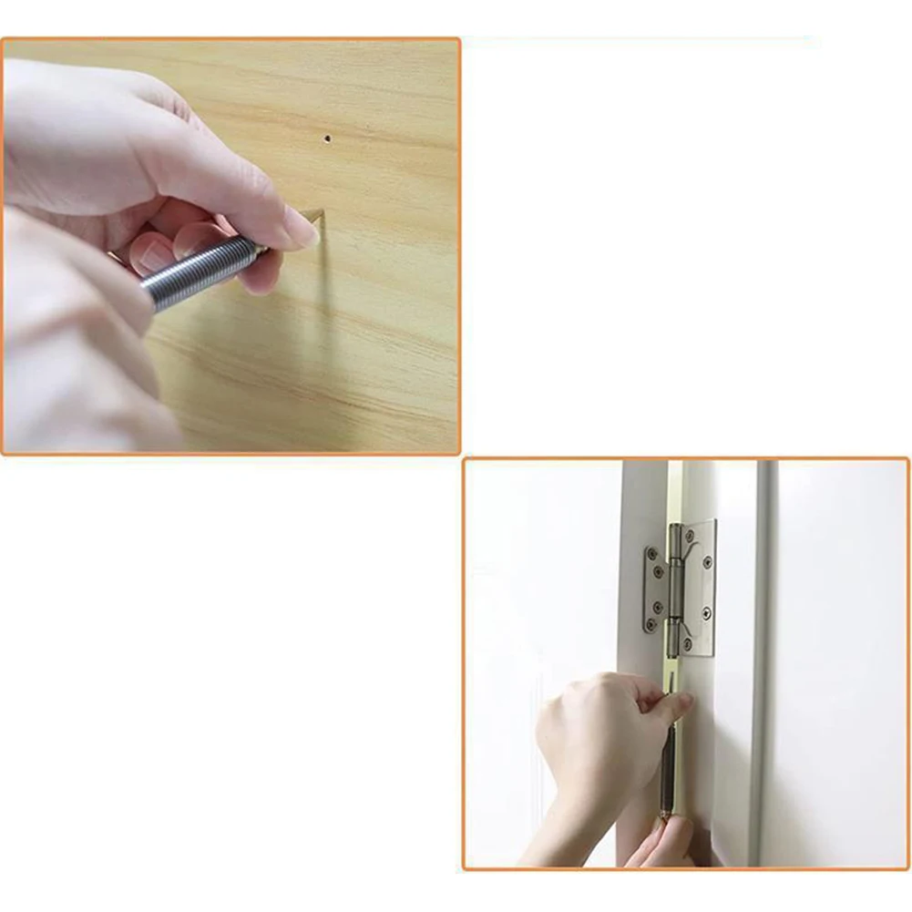 Dual Kopf Frühling Nagel Set Werkzeug Frühling Zentrum Punch Holzbearbeitung Metall Bohrer Hammerlose Gefederte Tür Scharnier Pin Remover Werkzeuge – Detail 10