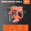Superpan cordless rotary hammer Impact drill Portable 20V Tool Set with Battery for Electric Drill 2