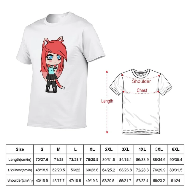 T-shirt Gacha Life Klau Vintage, roupa Kawaii, roupa de secagem rápida  masculina, nova - AliExpress