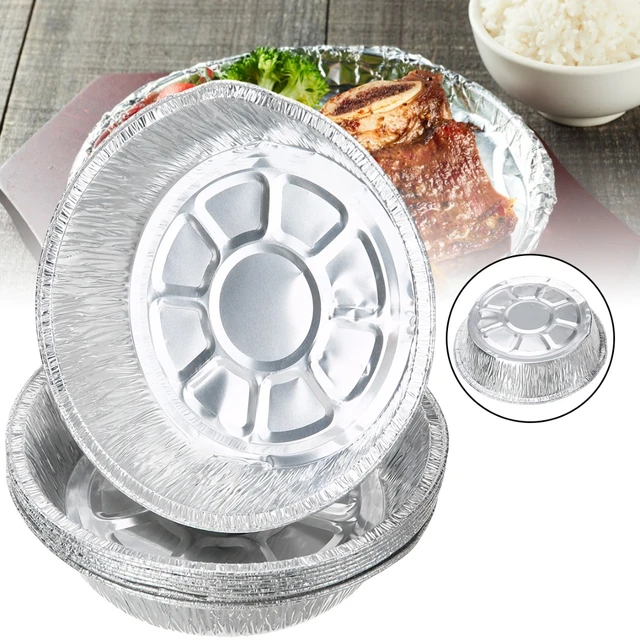 Round Aluminum Pans Disposable Liner Non-Stick Steaming Basket BBQ Drip  Cake Pan Air Fryer Foil Baking Tray Kitchen Baking Tool - AliExpress