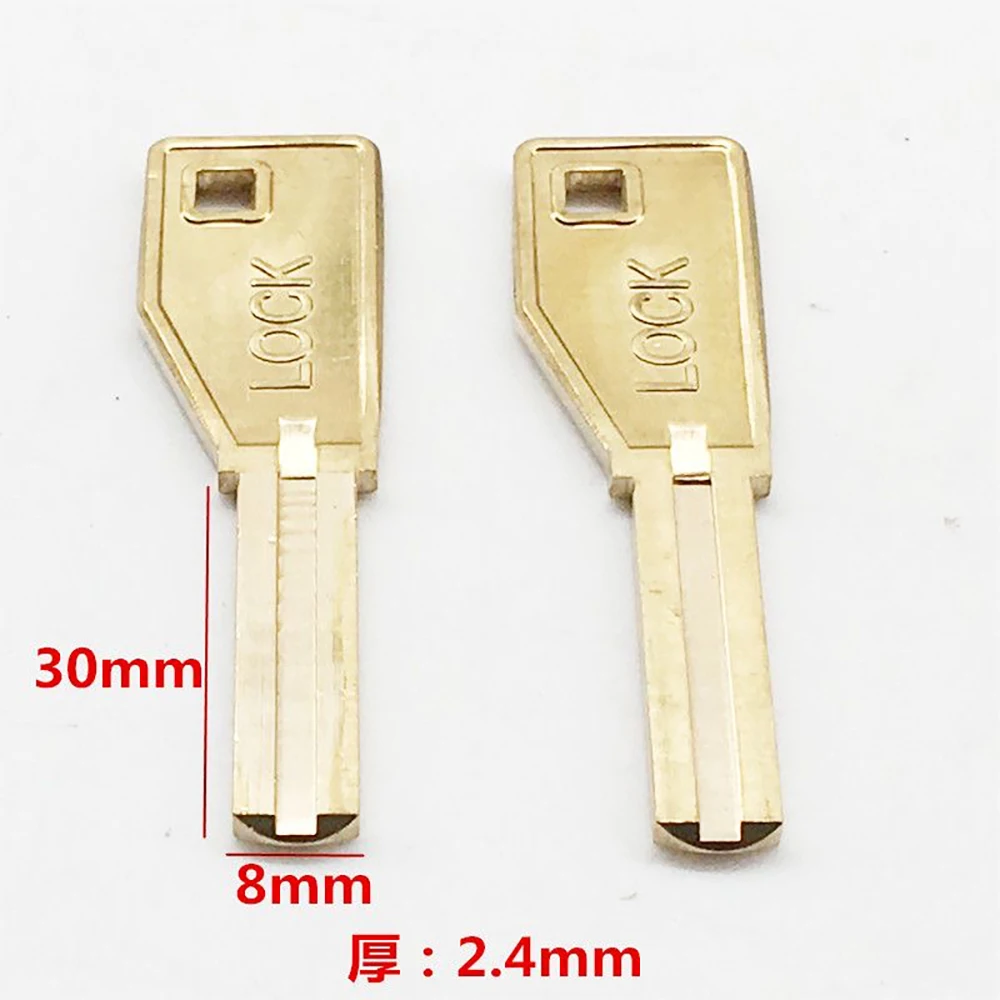 Full copper handle fingerprint lock double leaf key blank 10PCS