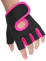 Women's Fitness Workout Gloves - Enhanced Grip and Support (Black)