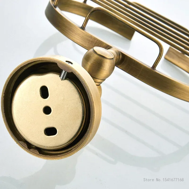 Bronze Colour Drainage Soap Box, Copper Creative European Style Home Bathroom Supplies Tray, Wall Mounted Storage Soap Rack, 1Pc