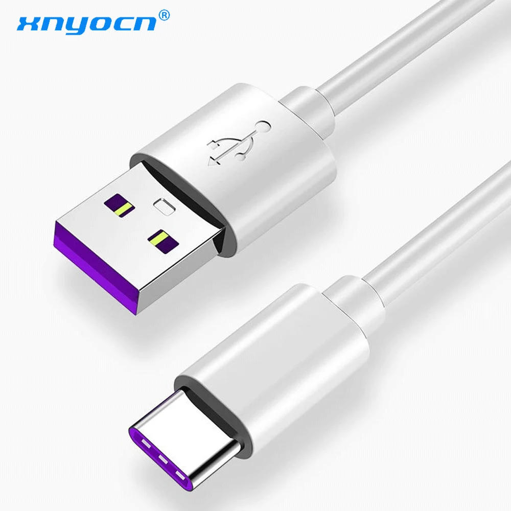 Xnyocn 5A 1M 1.5M 2M Long USB Type C Cable Fast Charging USB-C Type-C For Huawei Xiaomi Mi 9 Samsung S10 Oneplus 6t USBC Charger