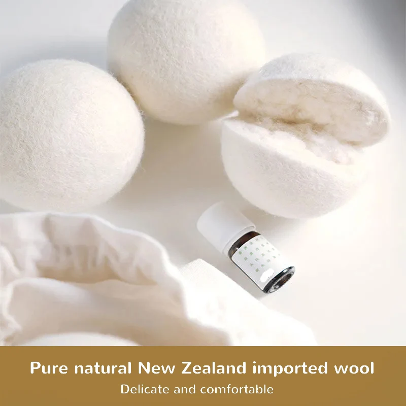 Laundry Ball Reusable Wool Dryer Balls Household Washing Balls Natural Fabric Softener 1/2/4/6 Pcs