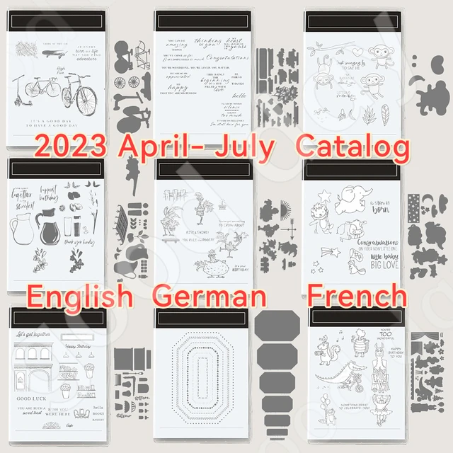 Congratulation Get Married 2023-2024 Annual Catalog Cutting Dies Clear  Stamp Scrapbooking Frame Card Craft