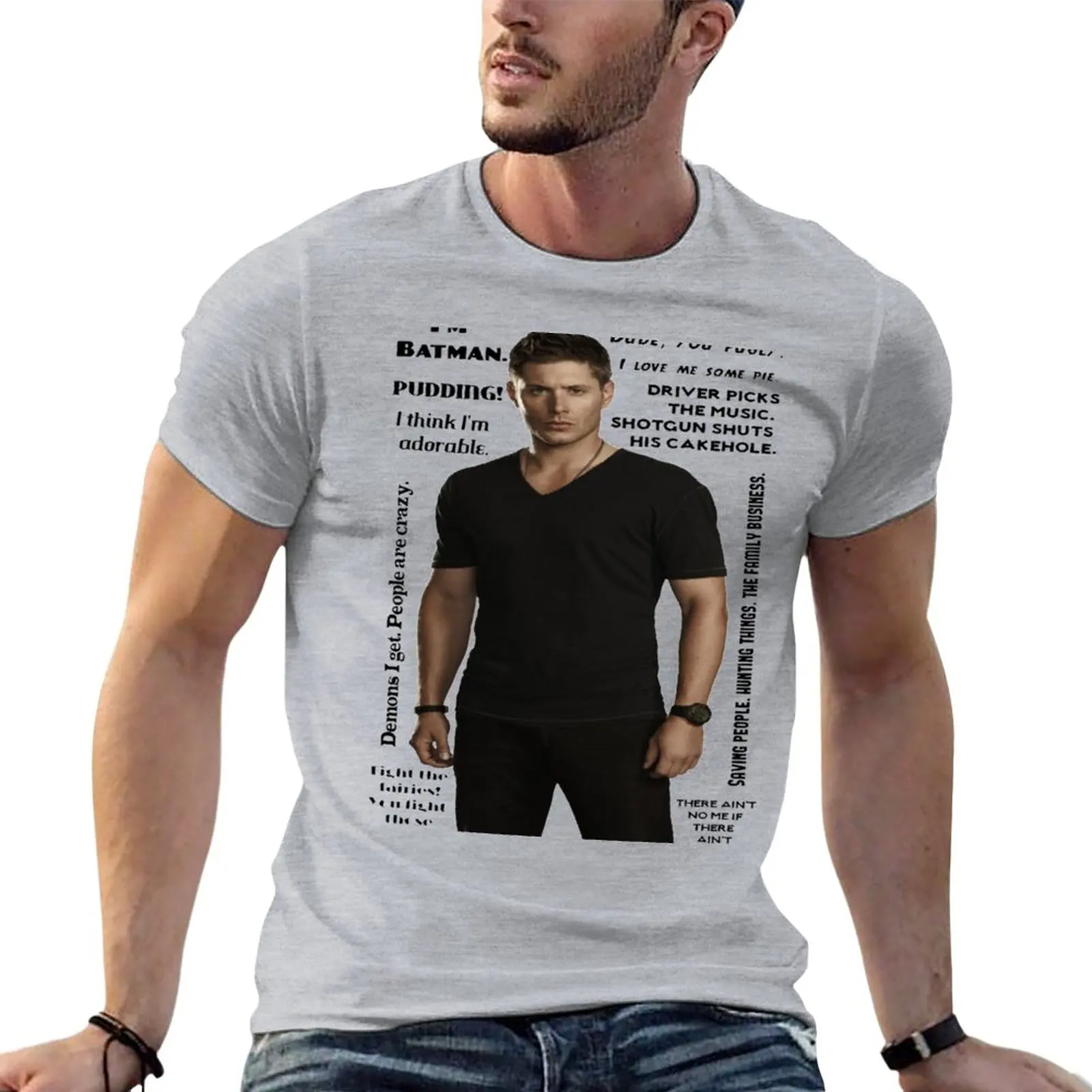 

New Dean Winchester T-Shirt hippie clothes sweat shirt mens champion t shirts