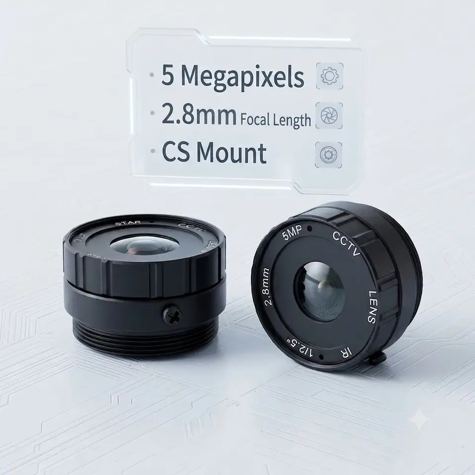 5MP CS Mount CCTV Lens 2.1mm 2.8mm 4mm 6mm 8mm 12mm 16mm 25mm Fixed Focal 650nm IR Filter Day Night Vision Security Camera Optic image 2