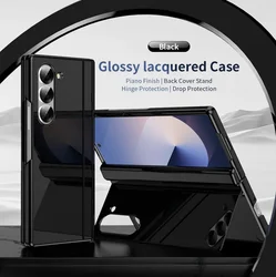 Enhanced Hinge Protection Case with Screen Protector and Kickstand - 360° Full Body Protective Cover for Samsung Galaxy Z Fold6 (Black)