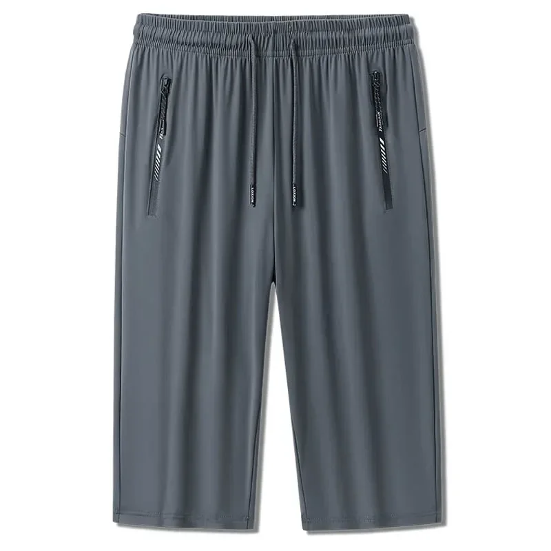 Plus Size 8XL 9XL Men's Ice Silk Outdoor Hiking Shorts Quick Dry Stretchy Capri Pants Cargo Shorts Male Streetwear Casual Shorts 4