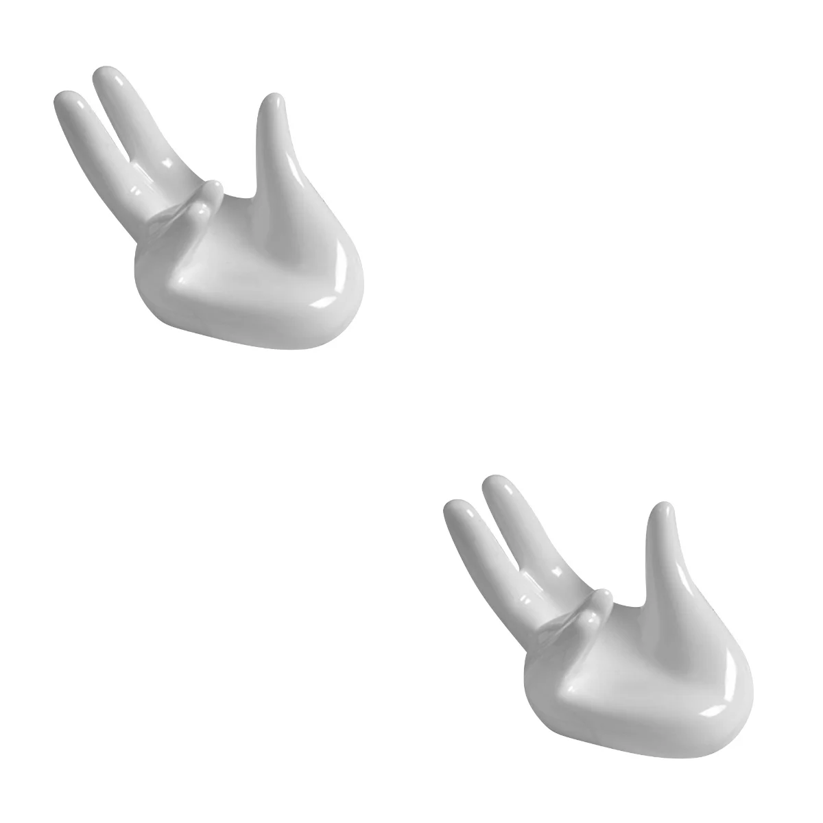 

Набор из 2 держателей с орнаментом, керамическая подставка для демонстрации ожерелья, белая подставка для фотографии