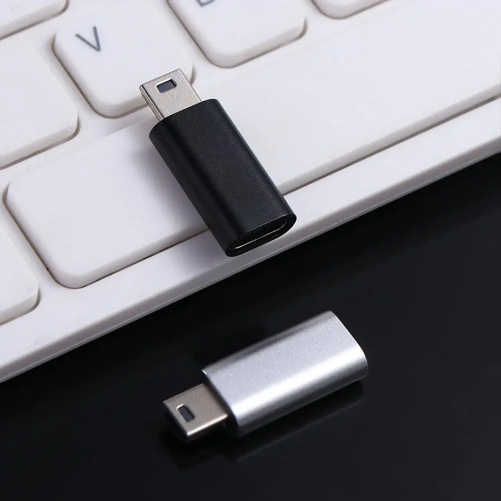 

Mini USB Male USB2.0 Data Transfer Data Transfer Connector Mini 5 Pin USB Adapter Mini USB To Type-C Connector OTG Adapter