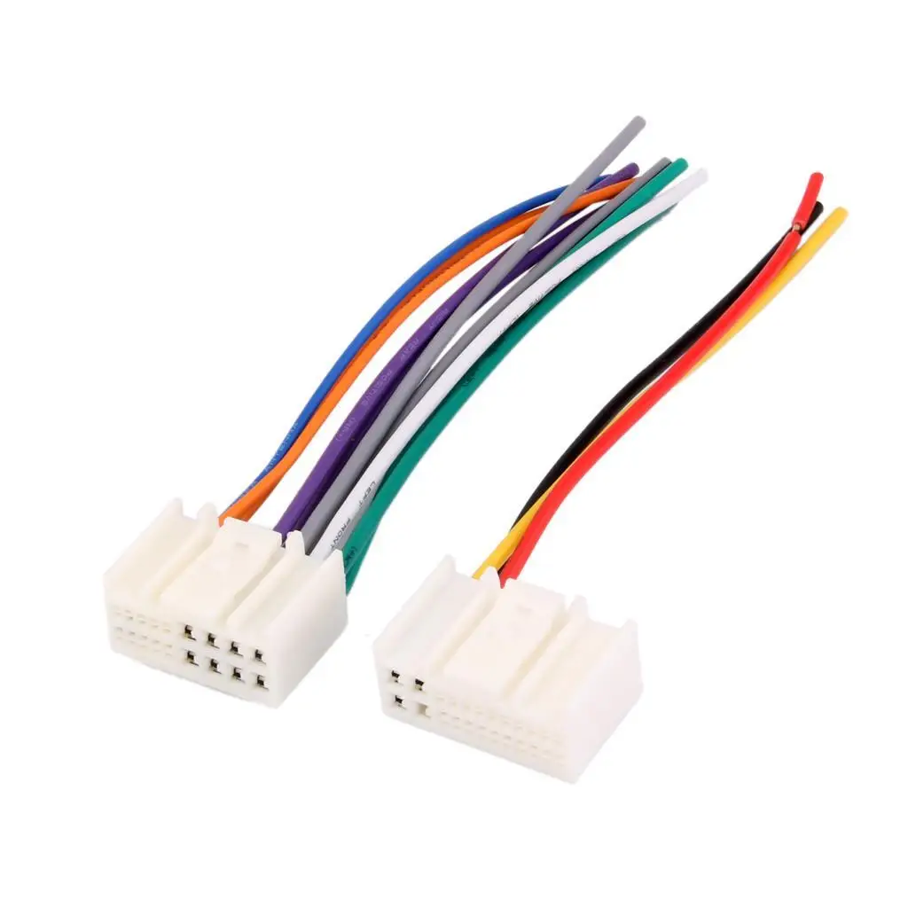 

2 Car Radio CD DVD Stereo Wiring Harness Adapter For Hyundai IX35 k2