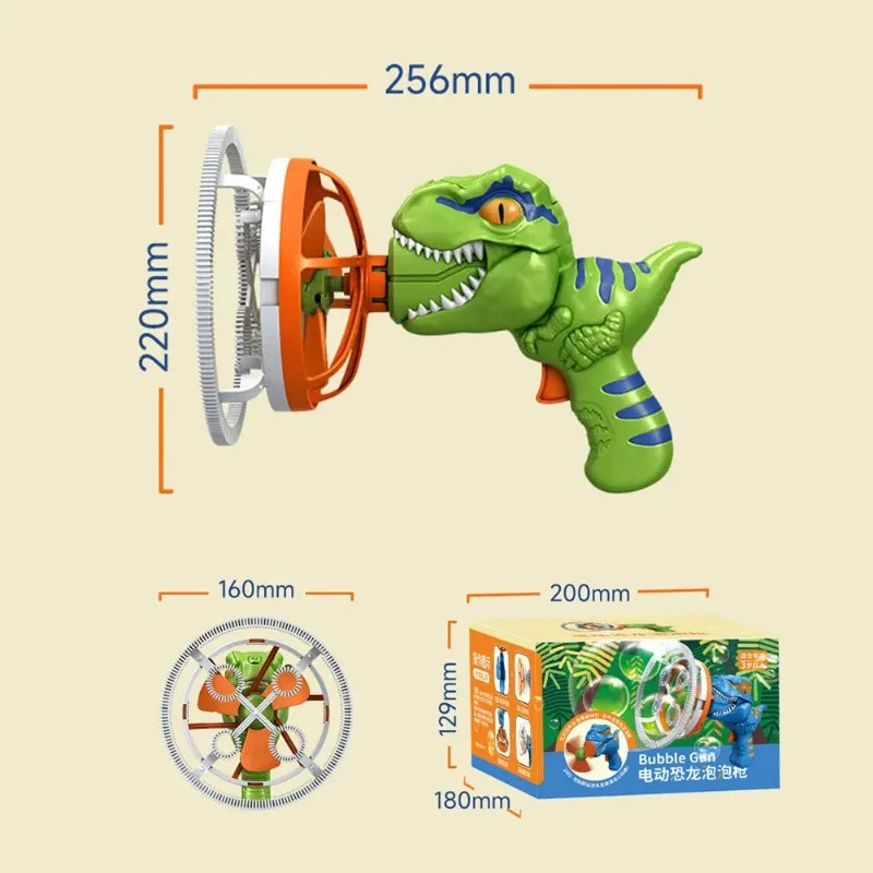 Bubble Gun Bubble Machine Dinosaur Bubbles Machine Toys Suitable for Children and Toddlers Bubble Gun Party Gifts Birthday 4