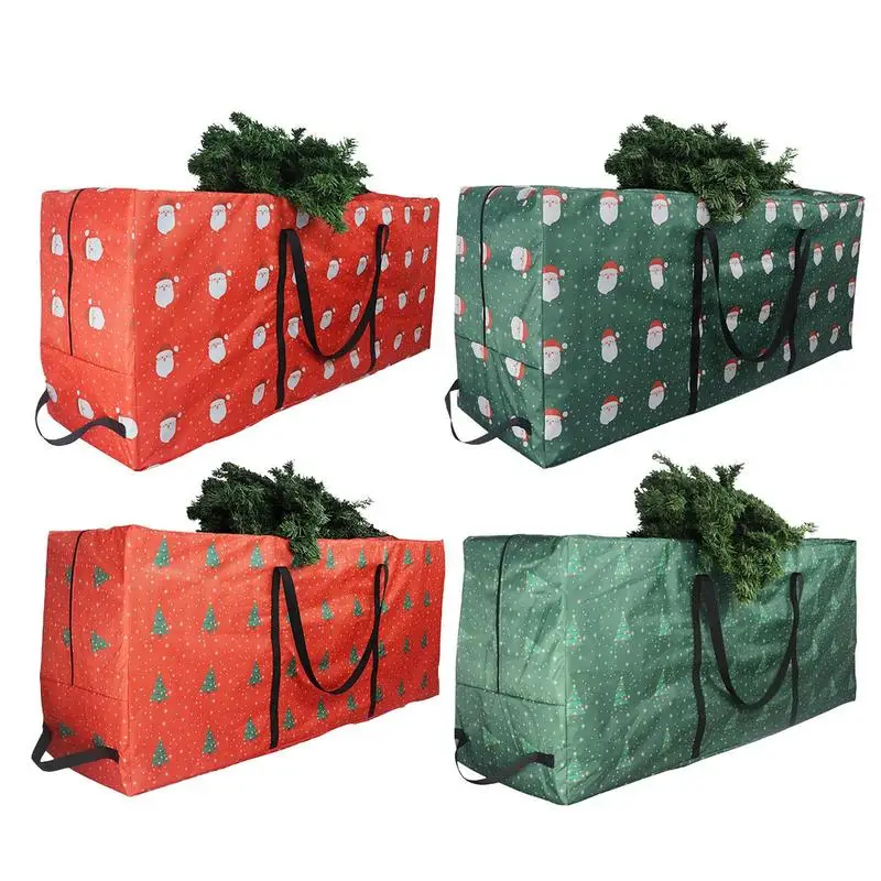 Large Christmas Tree Storage Bag Oxford Fabric With 4 Handles Waterproof Xmas Tree Storage Bags Easy Carrying And Transport christmas tree storage bag