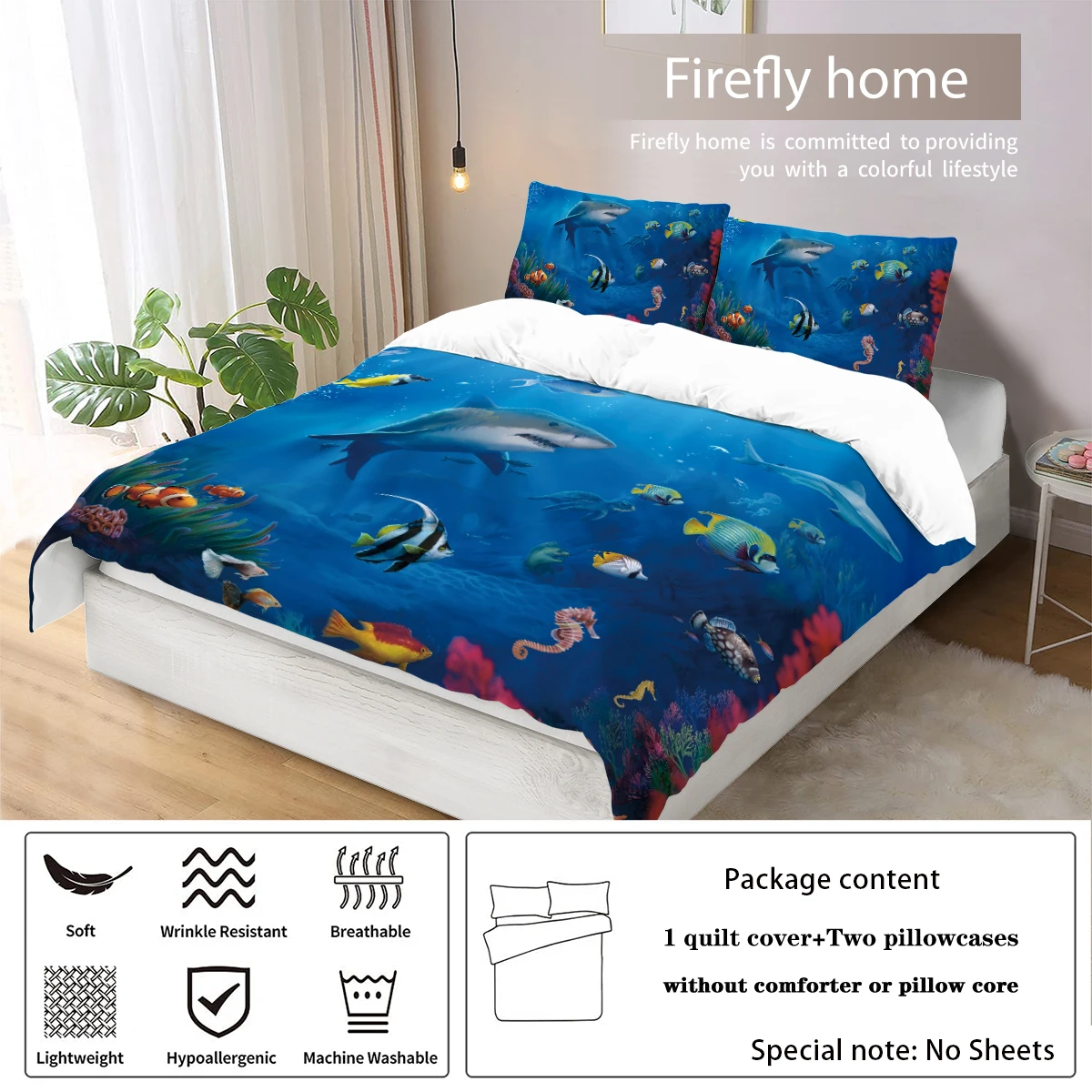Underwater Shark Bedding Set 5