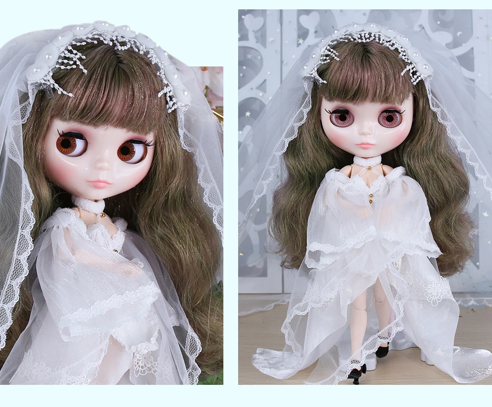 Neo Blythe Doll with Blonde Hair, White Skin, Shiny Cute Face & Custom Jointed Body 3