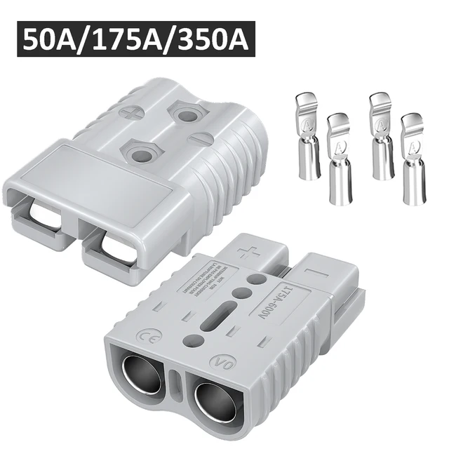 ชุดสายเชื่อมต่อแบตเตอรี่แบบเร็ว 2 ชิ้น 50A 175A 350A 600V สำหรับวินซ์ลากจูง 1