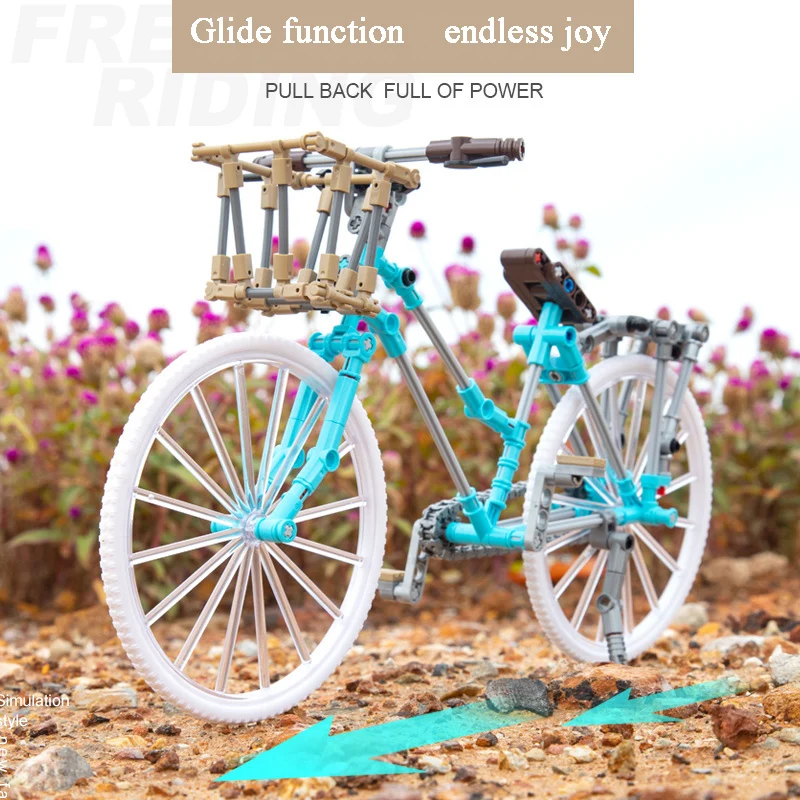 

Bicycle Building Blocks Toy City Road Racing Bicycle MOC Model Table Ornaments Boy Children's Educational Toys