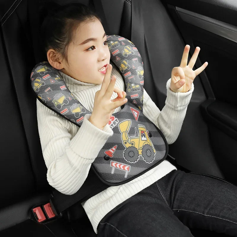 kids Seat Shoulder Pad Interior Car Seat Belt Covers Protector for Child Safety Pads Chest Shoulder Fixing Cushion Soft Strap