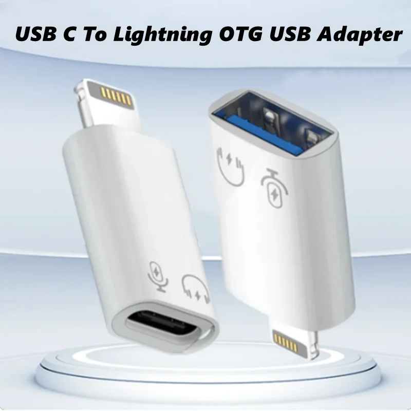 

USB C To Lightning OTG USB Charge Adapter For iphone Lightning To Type C 3.1 USB 3.0 Connector For ipad iphone Headphone Adapter