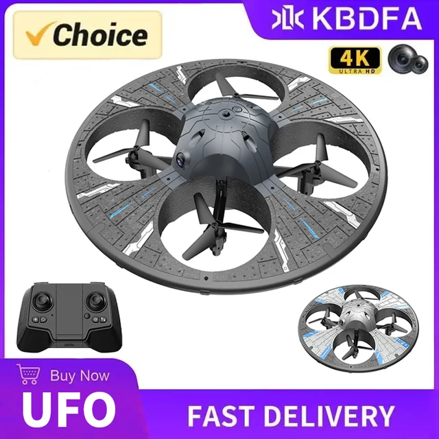 KBDFA UFO RC Drone Profesional Dual HD Camera Aerial Photography FPV Helicopters Obstacle Avoidance Foldable RC Quadcopter Toys 1