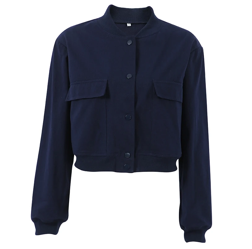 Women's Slim Long Sleeved Baseball Jacket Female Casual Clothing Temperament Commuting Solid Woman Fashion Versatile Coats