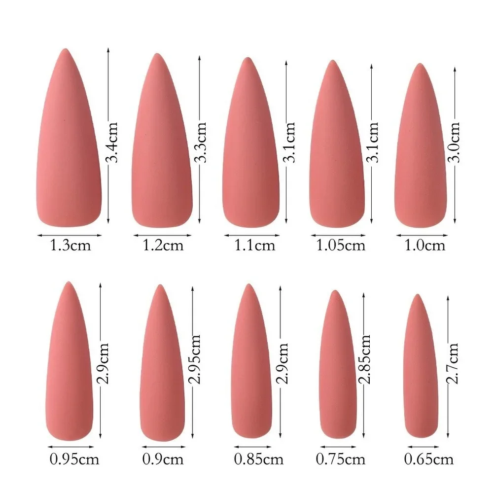 False Nail Tips Black Matte False Nail Tips Press on Nails Design Full Cover Nail Art Frosted Tips Fake Nails Extension Accessories