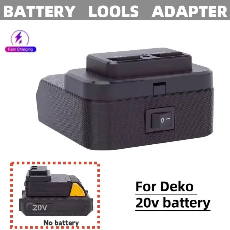 For Deko 20v Battery Adapter Fast Charger  Usb Type c Fast 1pcs lot 100% znter 1 5v 7500mwh rechargeable battery c lipo lr14 battery for rc camera drone fast charge via type c cable